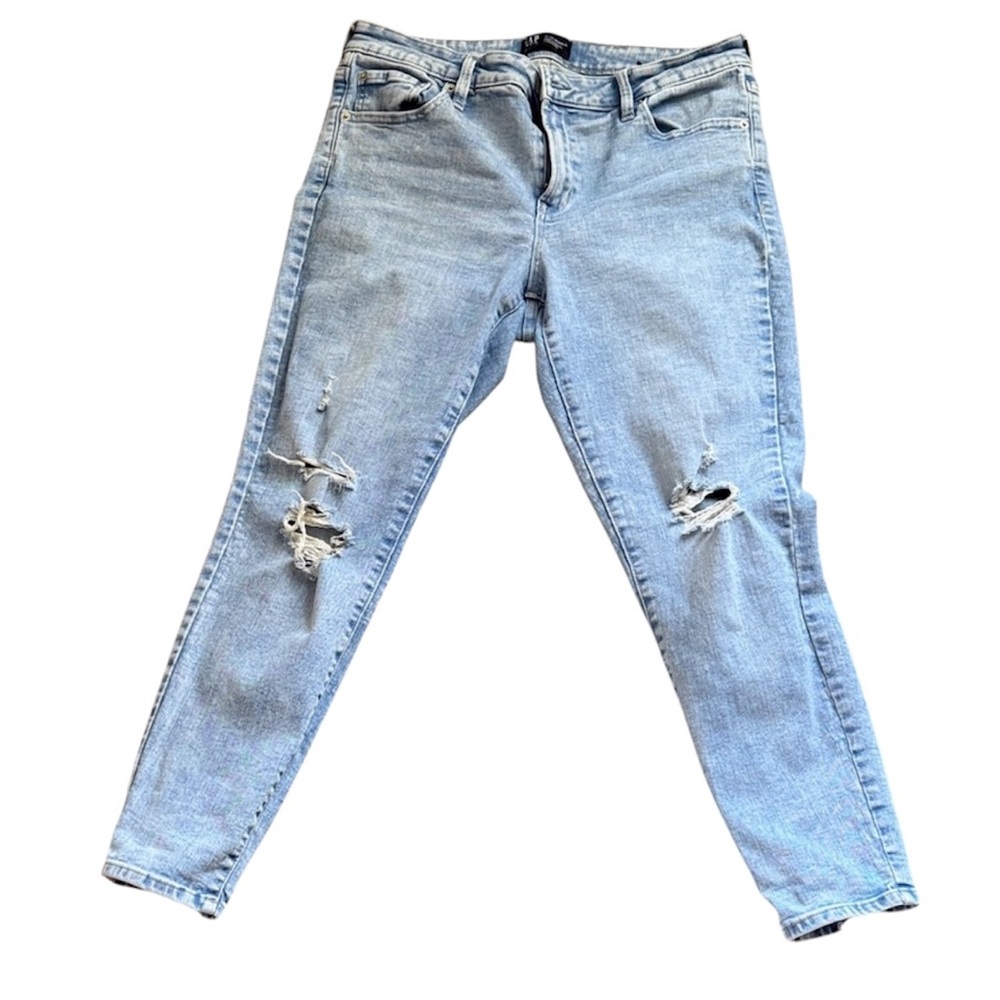 GAP Light Blue Ripped Skinny Jeans